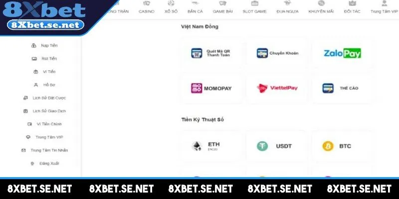 Rút tiền 8XBET trực tiếp trên website là lựa chọn tối ưu cho nhiều bet thủ